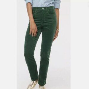 J. CREW Women's EUC Corduroy Straight Leg Essential Pant Green | Size 32
